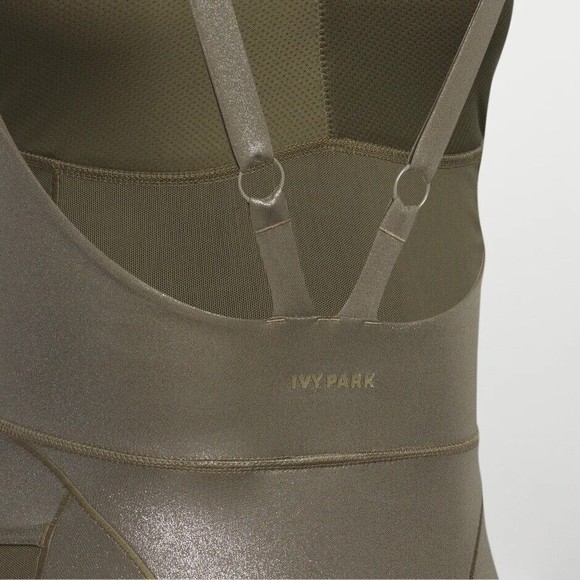 NWT Adidas x Ivy Park V-Neck Catsuit Khaki Beyonce HR6882 - Picture 7 of 12